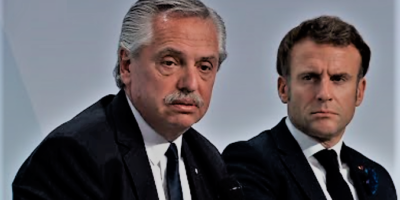 Los presidentes de la Argentina y Francia, Fernández y Macron
